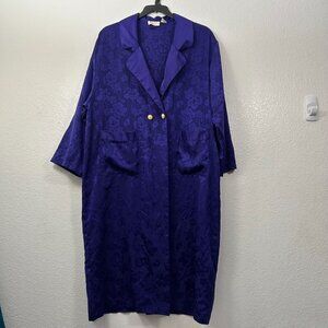 VTG Victoria's Secret Gold Label Long Double Breasted Button Robe House Dress